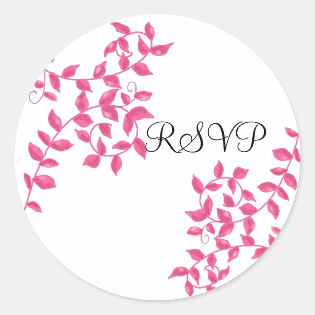 Adesivo Vinhas Rosa Quente RSVP (Frente)