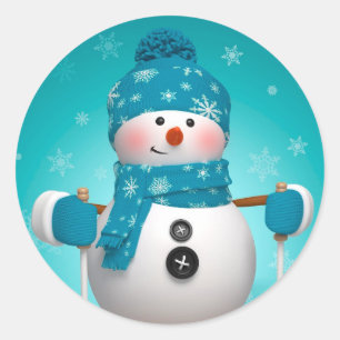 Adesivo Vinheiros de Natal/boneco de neve