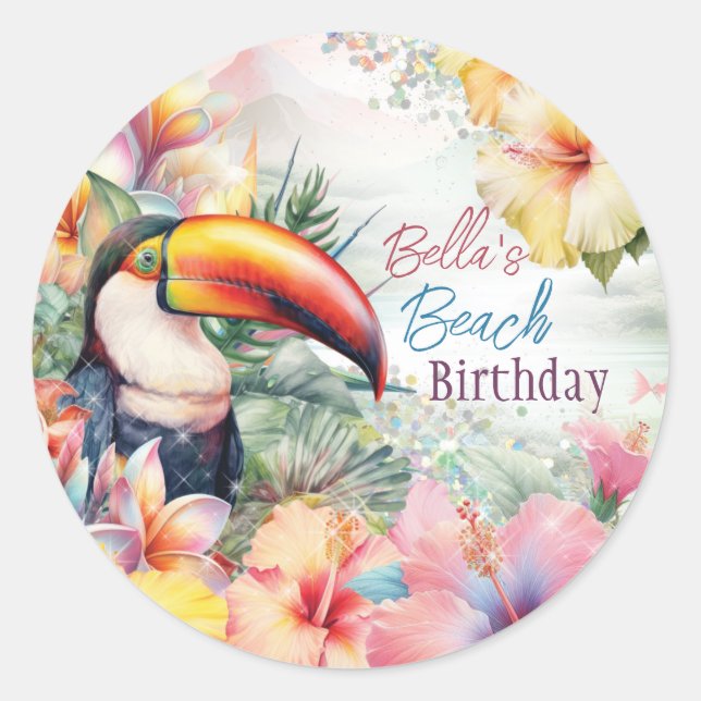 Adesivo Vinheiros do Tropical Summer Beach Party (Frente)