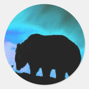 Adesivo Vinheiros Selvagens De Animais Grizzly