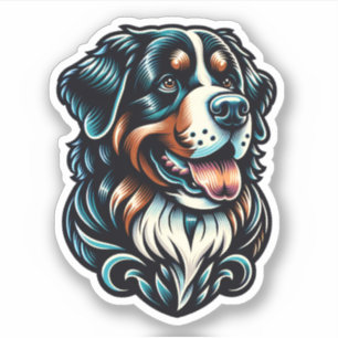 Adesivo Vinheta à prova de água da Bernese Mountain Dog