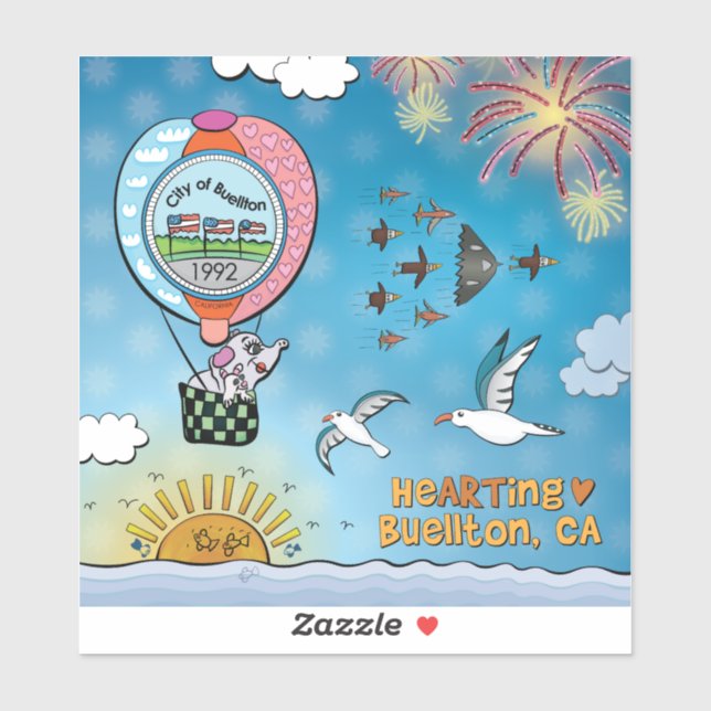 Adesivo Vinheta - Acima do Mar (Folha)