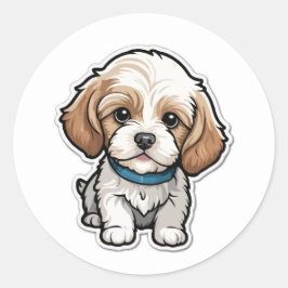 Adesivo Vinheta Adorável Cavachon Puppy: Raça Mestiça Best