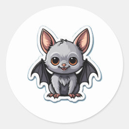 Adesivo Vinheta Adorável de Bat Bebê - Arte Gótica Bótica