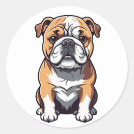 Adesivo Vinheta Adorável para Bulldog Inglês - Raça para C