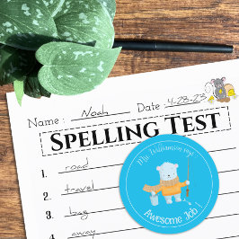 Adesivo Vinheta-agulha azul-urso-polar de pesca