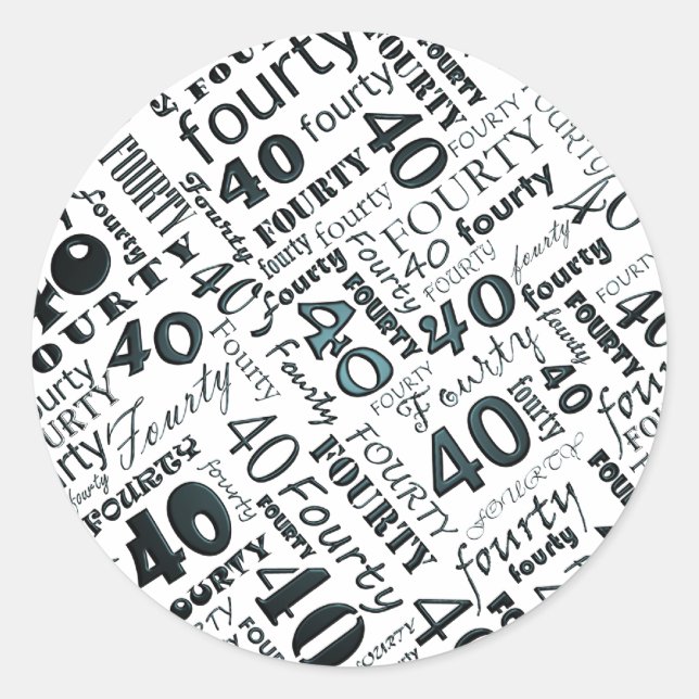 Adesivo Vinheta aniversário de 40 anos (Frente)