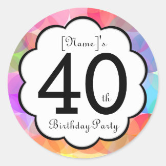 Adesivo Vinheta aniversário de 40 anos