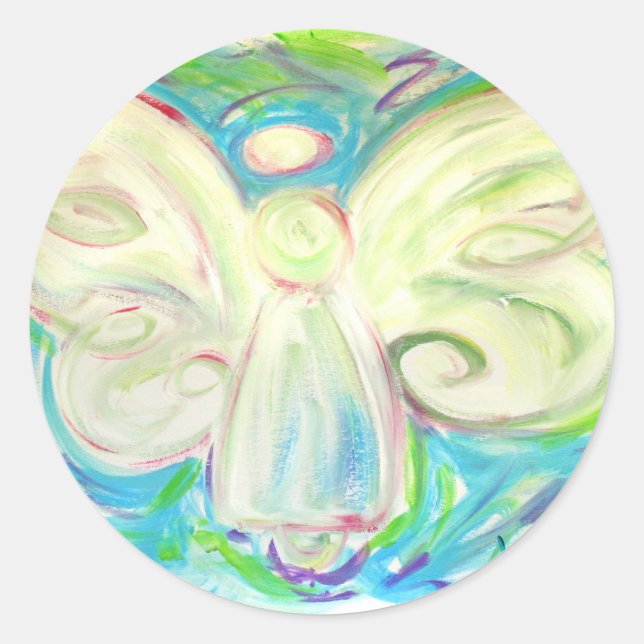 Adesivo Vinheta Anjo Branco (Frente)