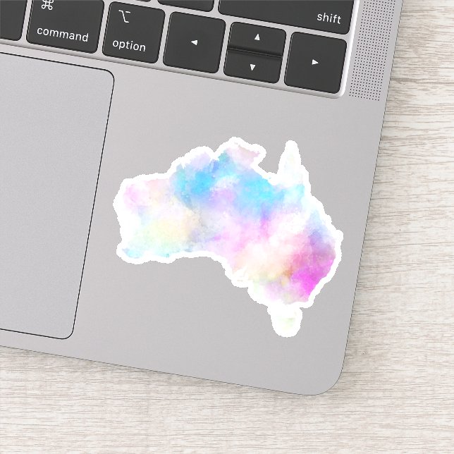 Adesivo Vinheta Austrália de Watercolor (Detalhe)