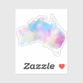 Adesivo Vinheta Austrália de Watercolor