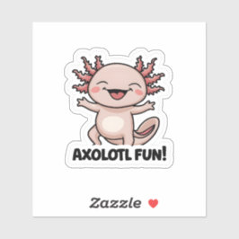 Adesivo Vinheta Axolotl