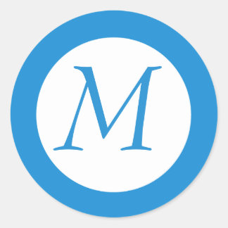 Adesivo Vinheta Azul Claro Monograma