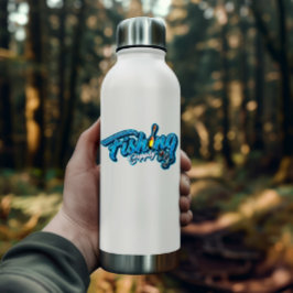 Adesivo Vinheta Azul de Abastecimento de Pesca | Autocolan