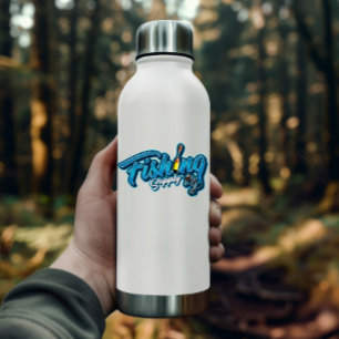 Adesivo Vinheta Azul de Abastecimento de Pesca   Autocolan