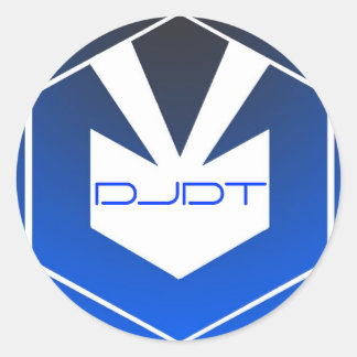 Adesivo Vinheta Azul DJDT Grande