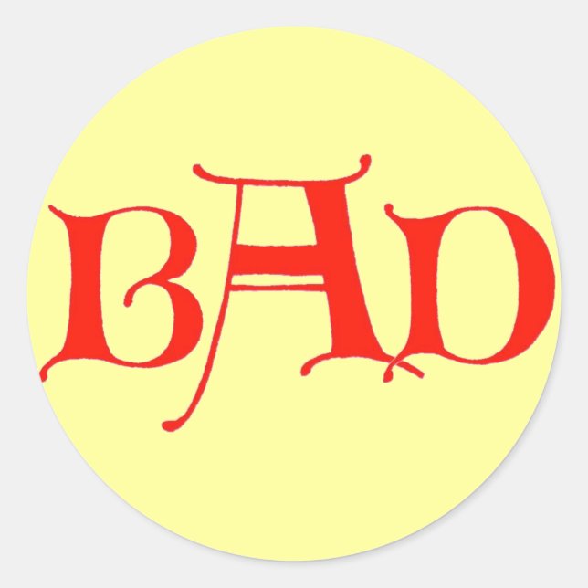Adesivo Vinheta BAD (Frente)