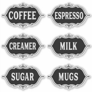 Adesivo Vinheta Bar de café