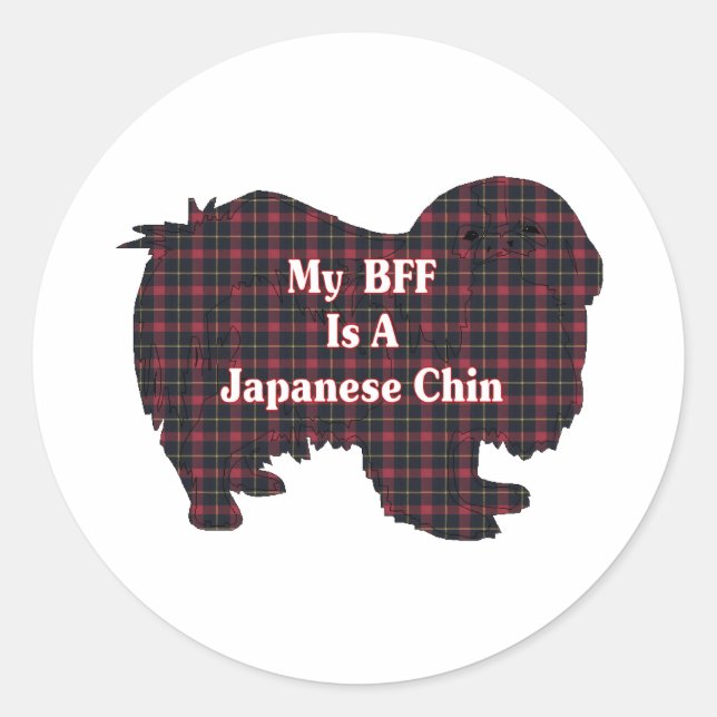 Adesivo Vinheta BFF Chin Japonês (Frente)
