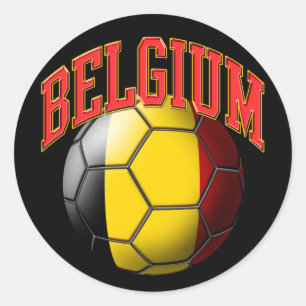 Adesivo Vinheta Bola de Futebol da Bélgica