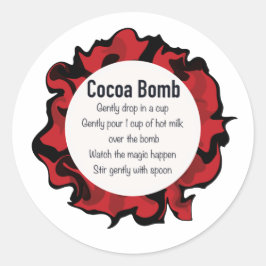 Adesivo Vinheta-bomba de cacau quente, chocolate quente