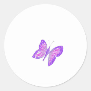 Adesivo Vinheta bonito Cute Com Ilustração Butterfly