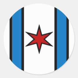 Adesivo Vinheta branca do círculo de proteção moderna