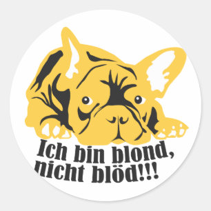 Adesivo Vinheta brilhante "Cão Louro"