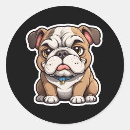 Adesivo Vinheta Buldogue