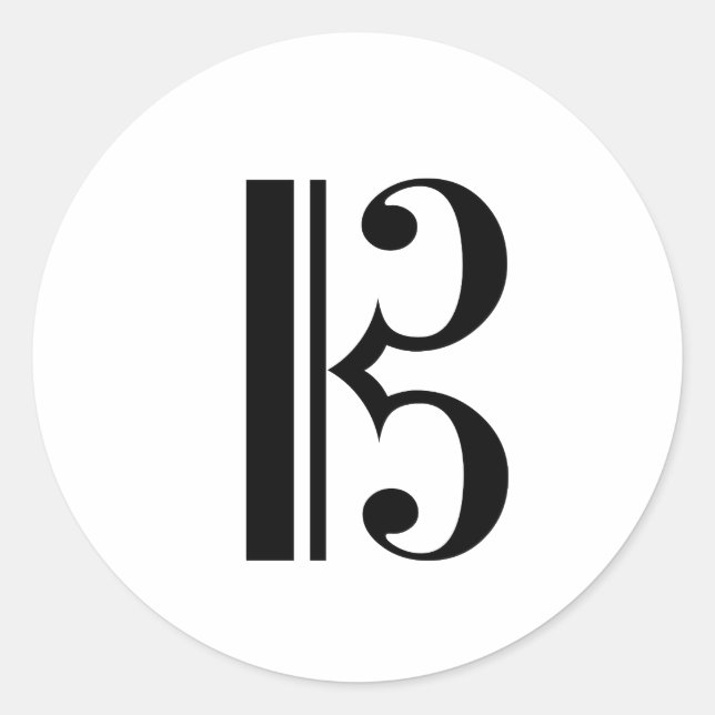 Adesivo Vinheta C-Clef (Frente)