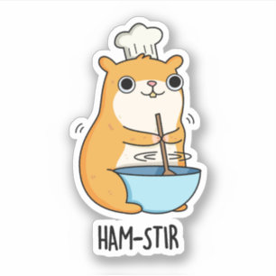 Adesivo Vinheta-canja de Hamster-Chef de Hamster