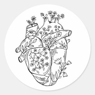 Adesivo Vinheta cardíaca de anatomia