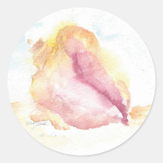 Adesivo Vinheta Cayman Conch Watercolor
