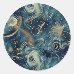 Adesivo Vinheta Celestial Personalizada Inspirada na Noite