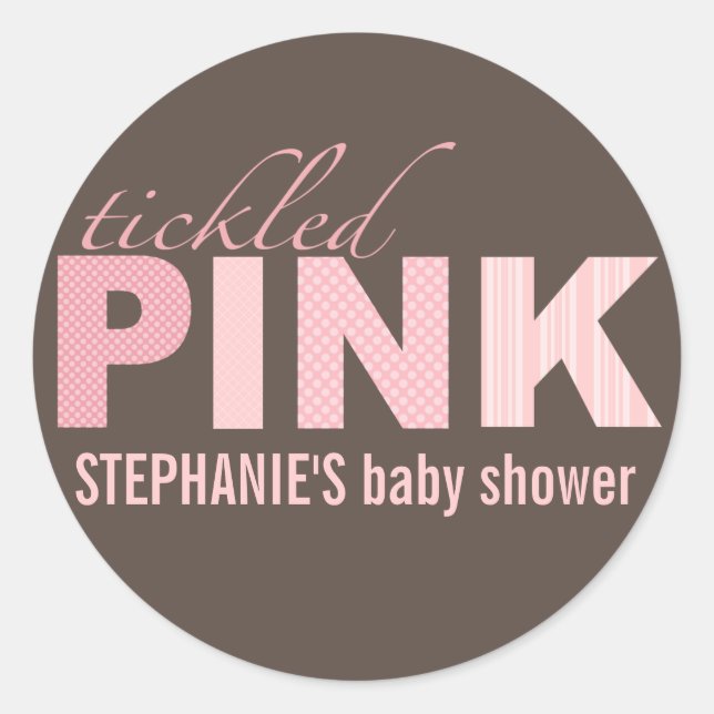 Adesivo Vinheta-Chá de fraldas-Tickle-Pink-Girl (Frente)