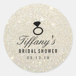 Adesivo Vinheta - Chá de panela de toque - Brilho branco D