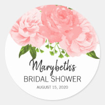 Vinheta Chá de panela Floral Coral Watercolor