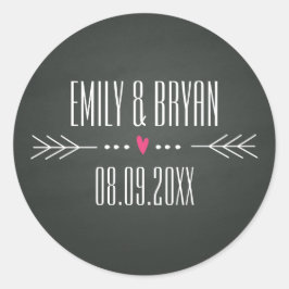 Adesivo Vinheta Chalkboard de Casamento