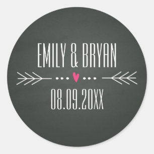 Adesivo Vinheta Chalkboard de Casamento