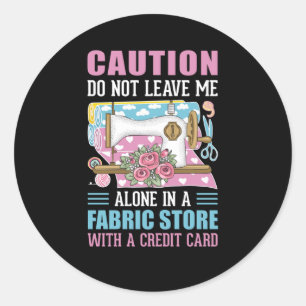 Adesivo vinheta circular clássica de arte de costura 