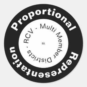 Adesivo Vinheta circular de representação proporcional
