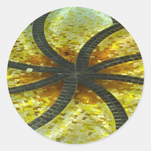 Adesivo Vinheta circular Design mosaico