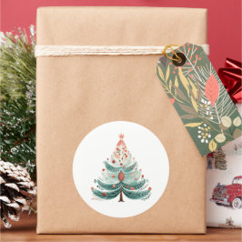 Adesivo Vinheta Clássica da Árvore Natal