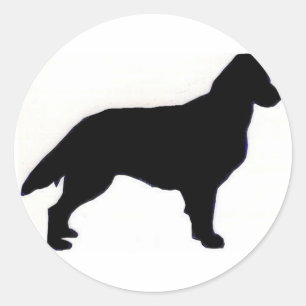 Adesivo Vinheta-cola-de-vidro-retriever revestida de forma