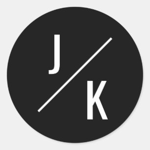 Adesivo Vinheta-colante em círculo monocromático simples