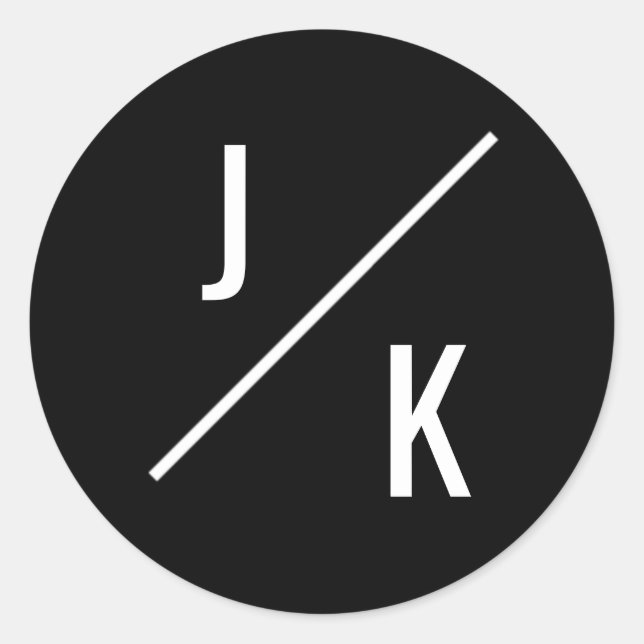 Adesivo Vinheta-colante simples de círculo monocromático (Frente)