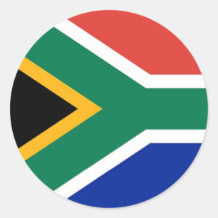 Adesivo Vinheta com bandeira da África do Sul