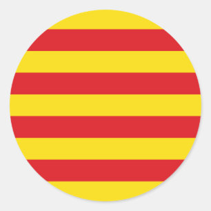 Adesivo Vinheta com bandeira da Catalunha