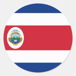Adesivo Vinheta com bandeira da Costa Rica