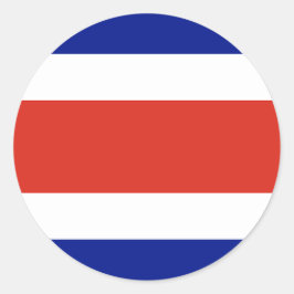 Adesivo Vinheta com bandeira da Costa Rica